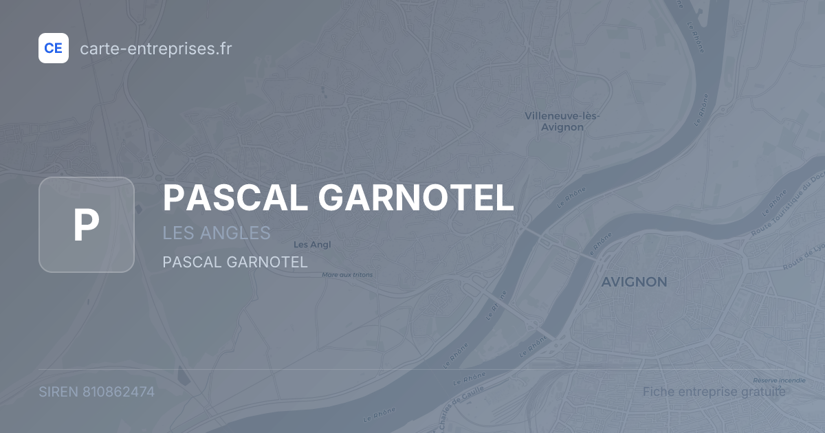 PASCAL GARNOTEL — 810862474 — fiche entreprise