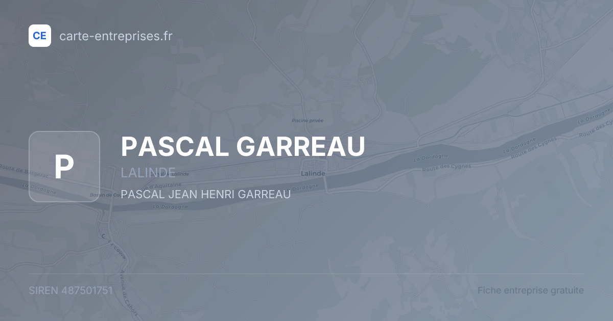 PASCAL GARREAU — 487501751 — fiche entreprise