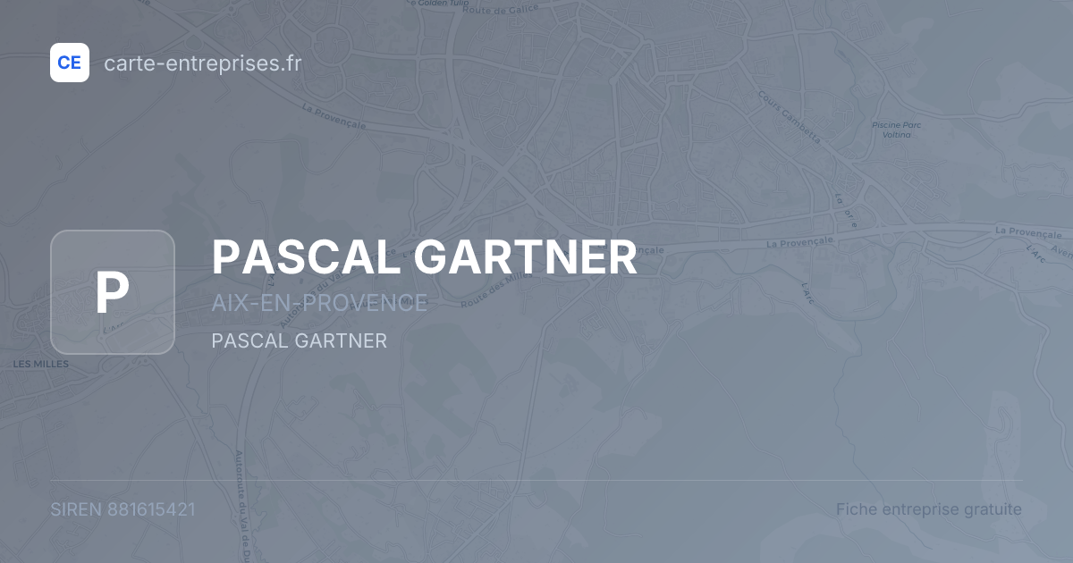 PASCAL GARTNER — 881615421 — fiche entreprise