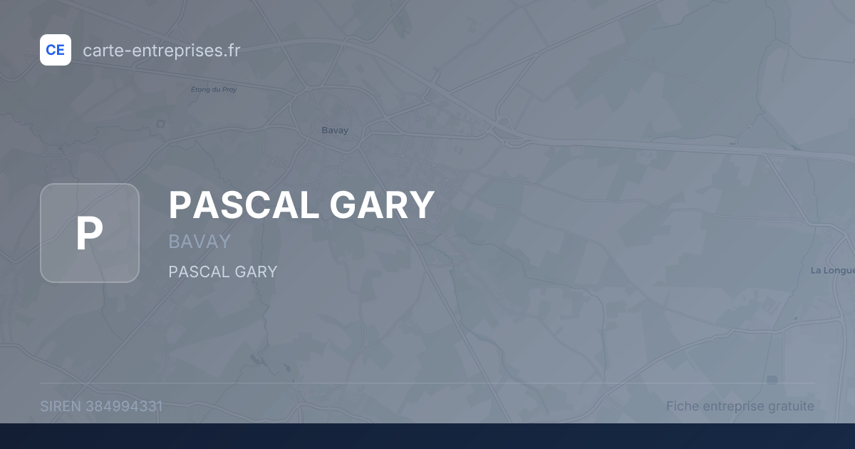 PASCAL GARY — 384994331 — fiche entreprise