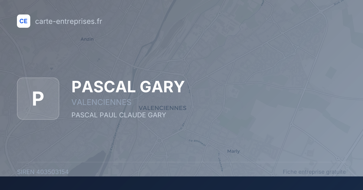 PASCAL GARY — 403503154 — fiche entreprise