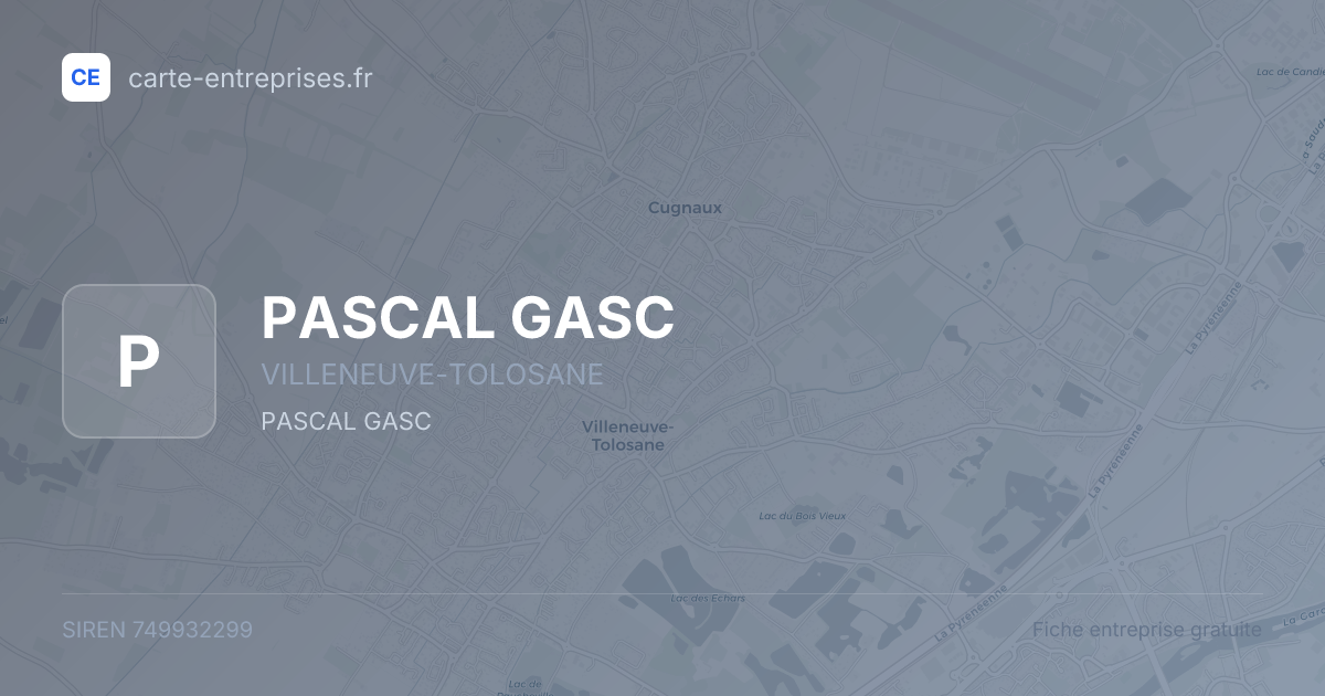 PASCAL GASC — 749932299 — fiche entreprise