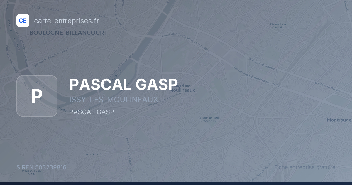 PASCAL GASP — 503239816 — fiche entreprise