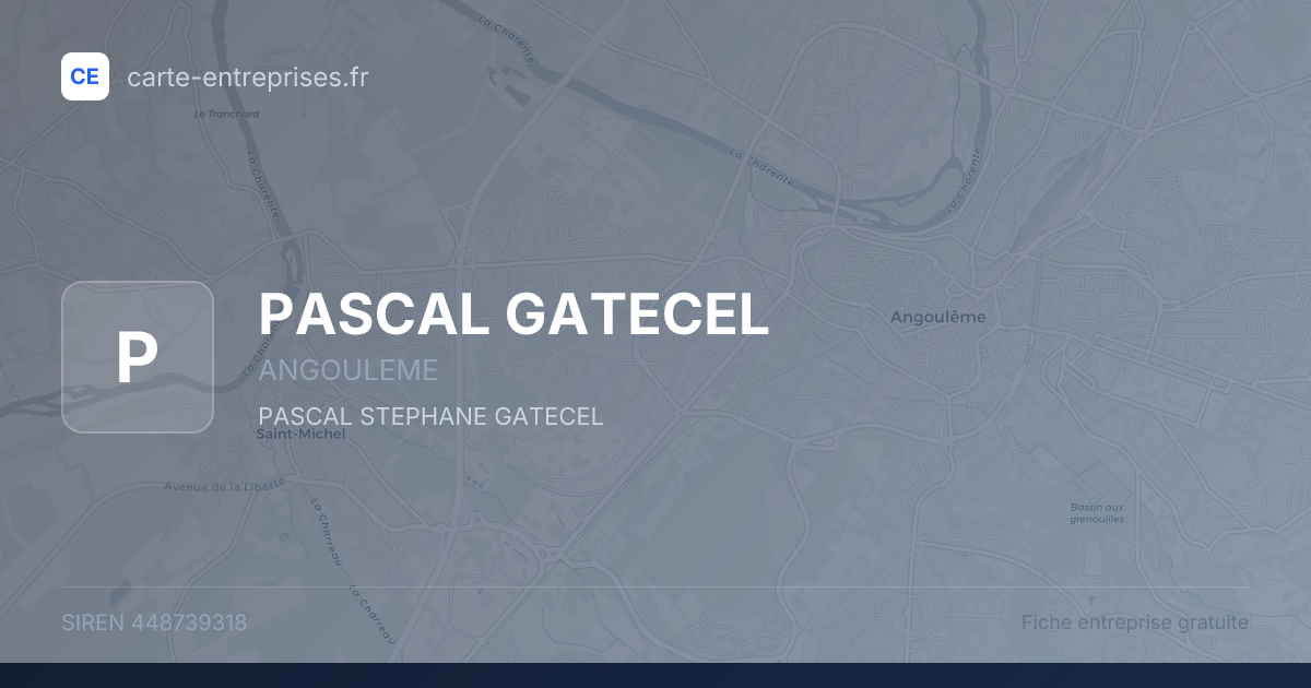 PASCAL GATECEL — 448739318 — fiche entreprise