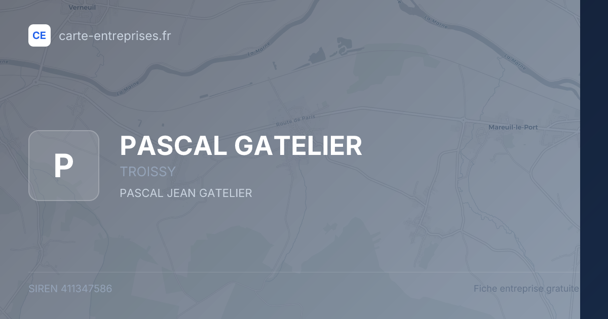 PASCAL GATELIER — 411347586 — fiche entreprise