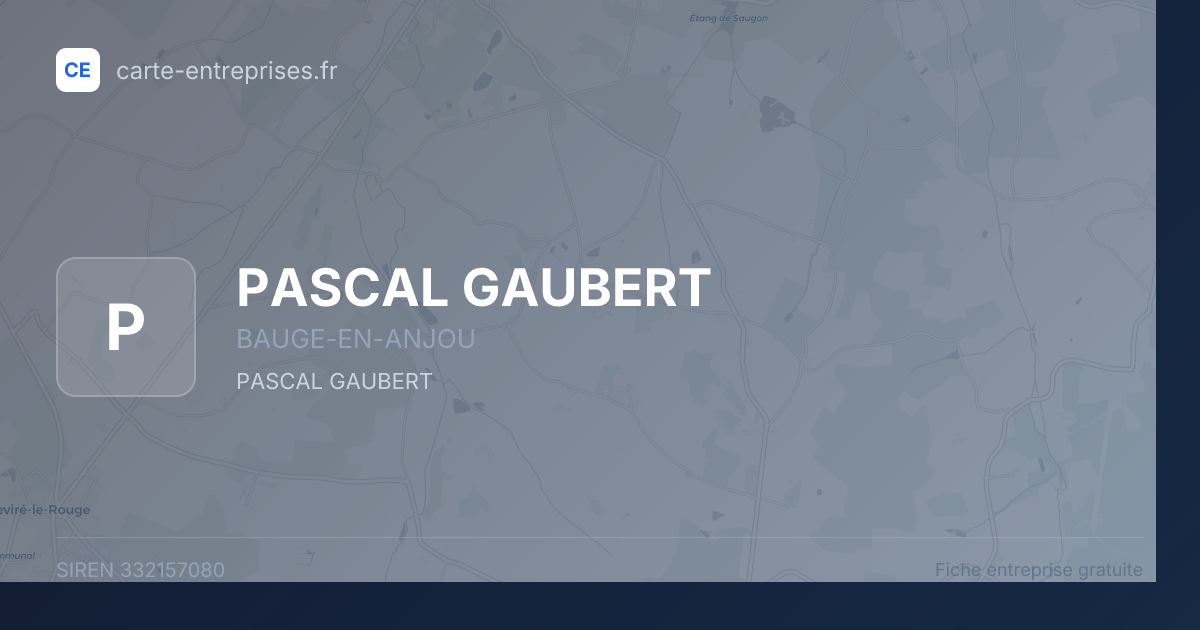 PASCAL GAUBERT — 332157080 — fiche entreprise