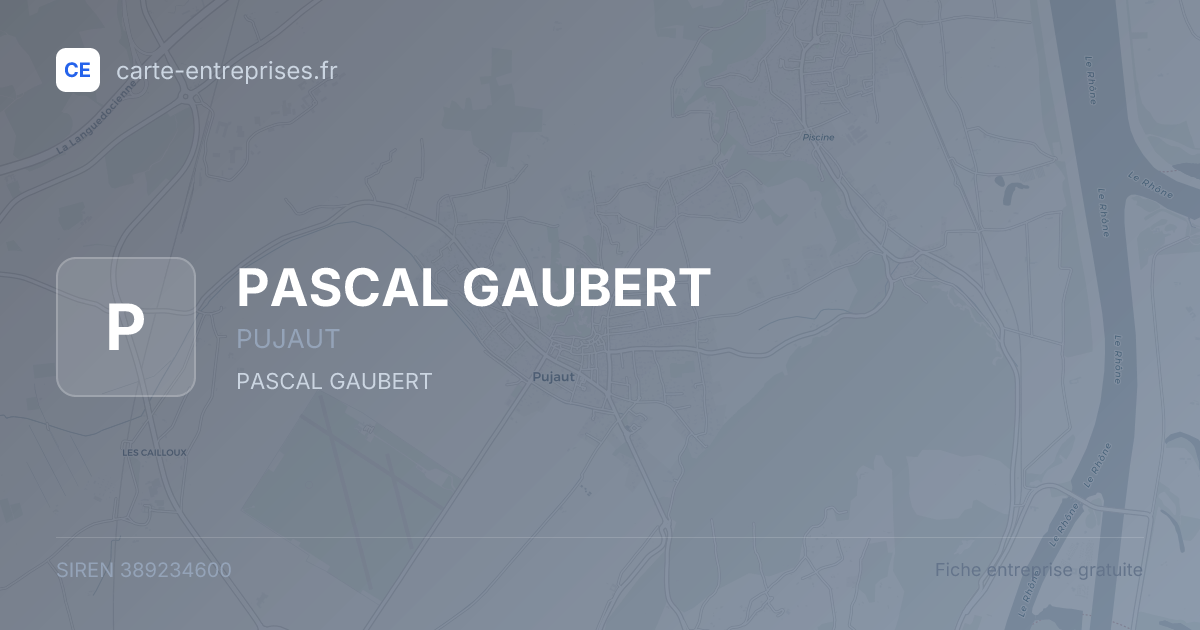 PASCAL GAUBERT — 389234600 — fiche entreprise