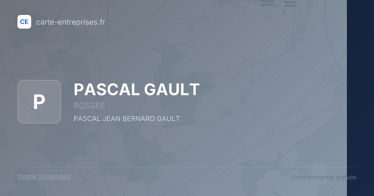 PASCAL GAULT — 331360966 — fiche entreprise