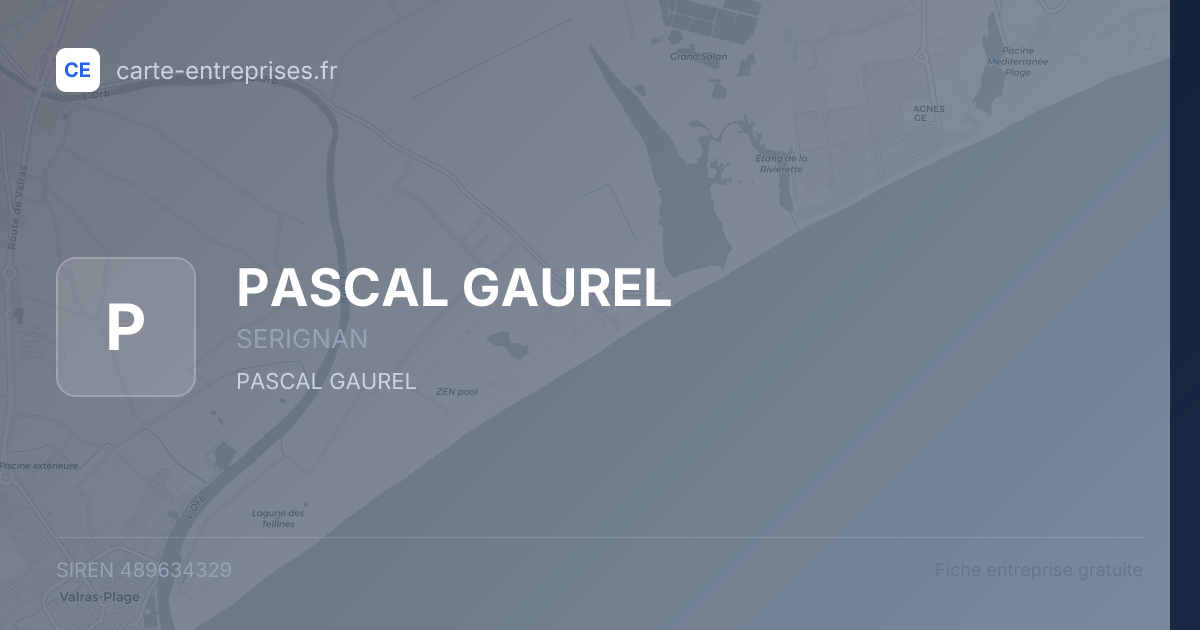 PASCAL GAUREL — 489634329 — fiche entreprise