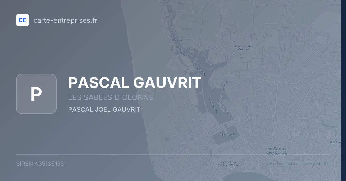 PASCAL GAUVRIT — 435136155 — fiche entreprise