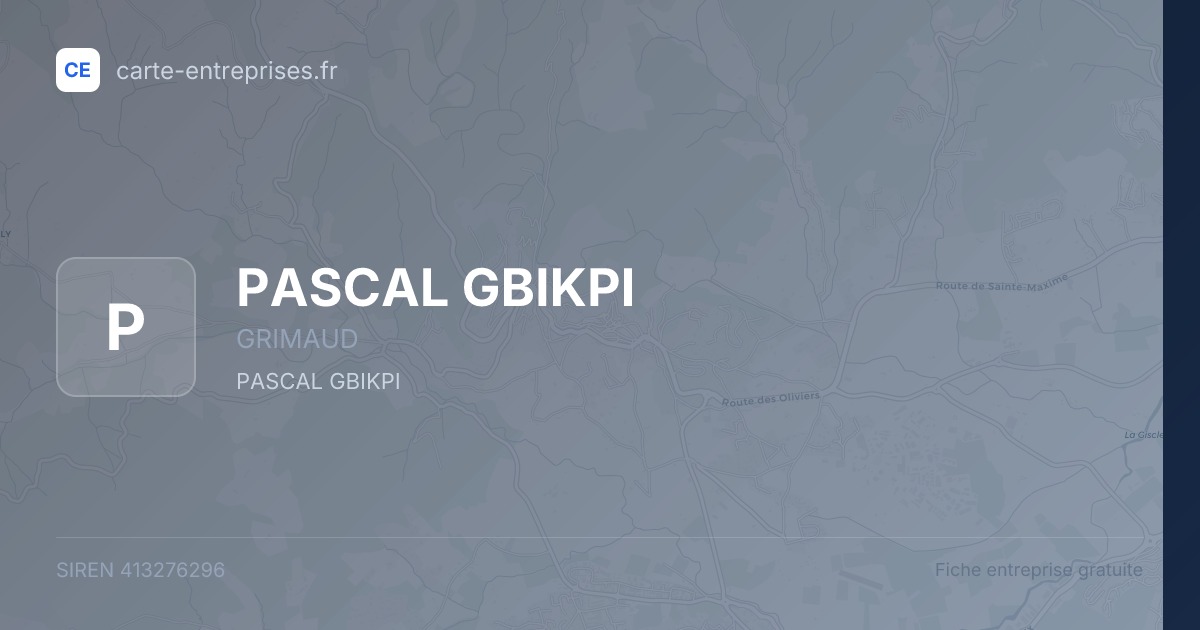 PASCAL GBIKPI — 413276296 — fiche entreprise