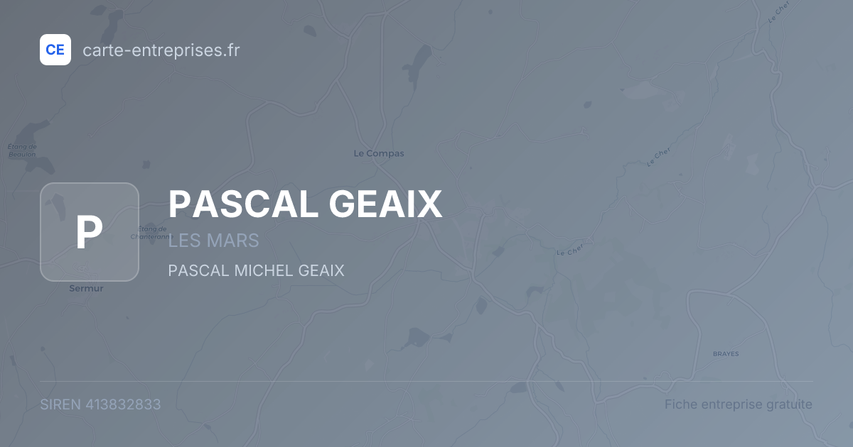 PASCAL GEAIX — 413832833 — fiche entreprise