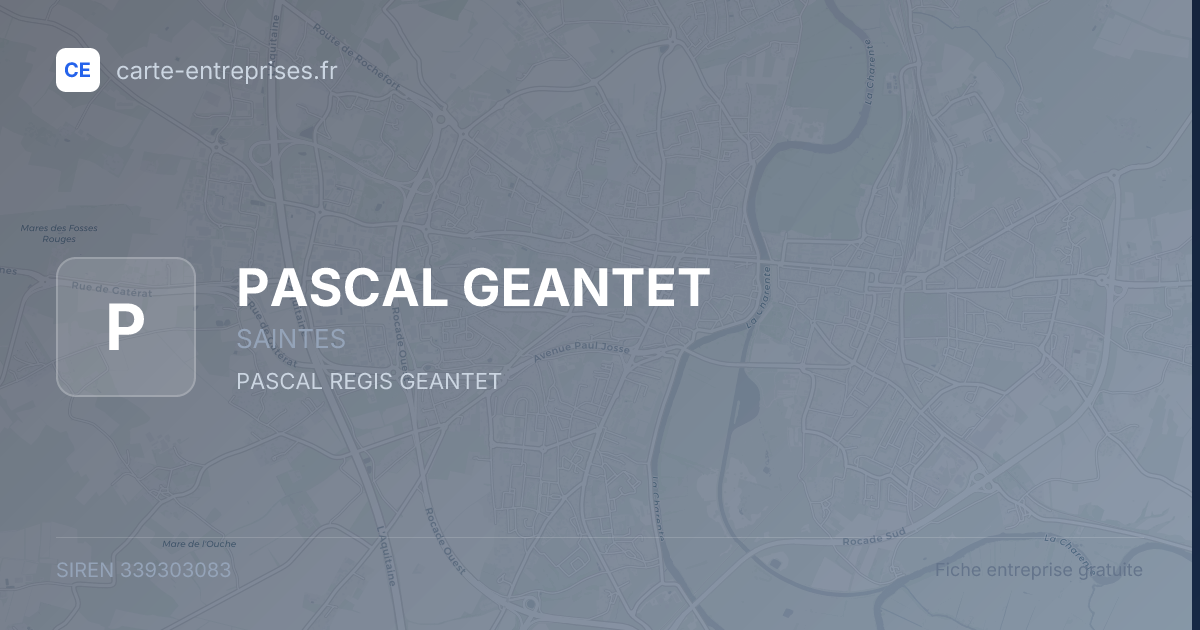 PASCAL GEANTET — 339303083 — fiche entreprise