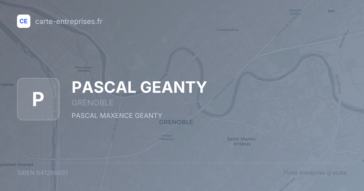 PASCAL GEANTY — 841288491 — fiche entreprise