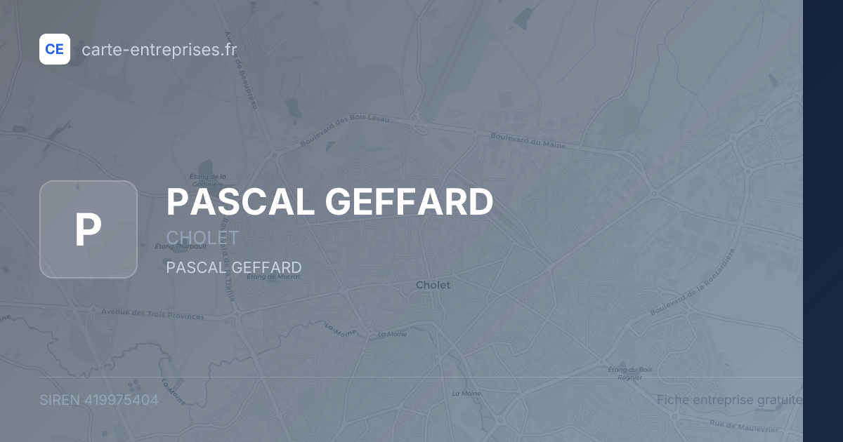 PASCAL GEFFARD — 419975404 — fiche entreprise