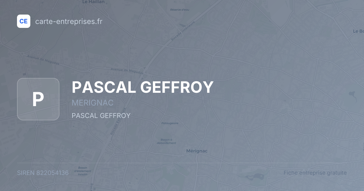 PASCAL GEFFROY — 822054136 — fiche entreprise