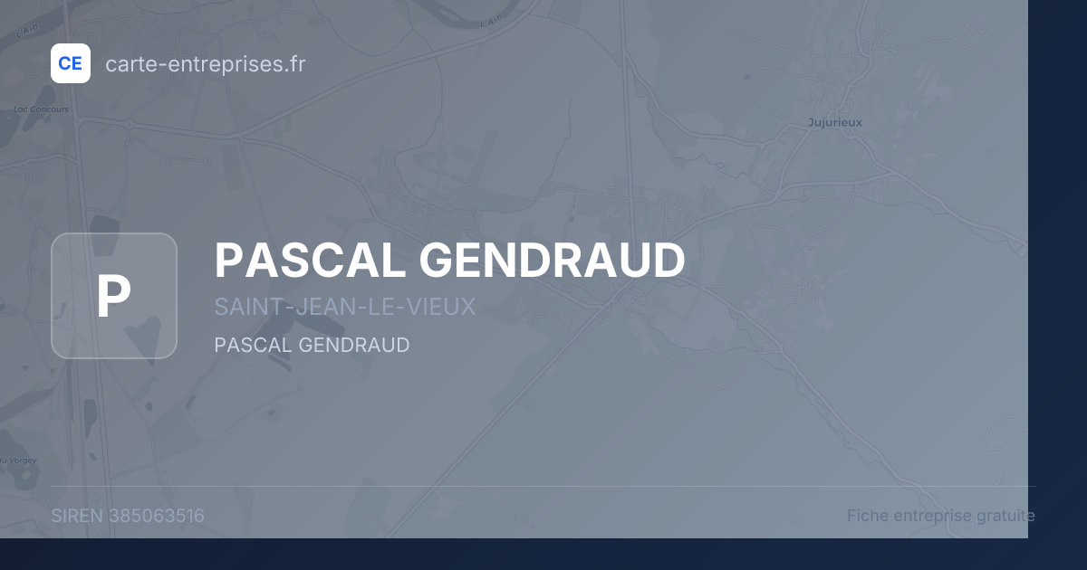 PASCAL GENDRAUD — 385063516 — fiche entreprise