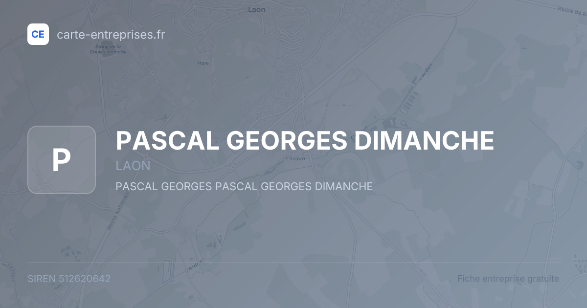 PASCAL GEORGES DIMANCHE — 512620642 — fiche entreprise