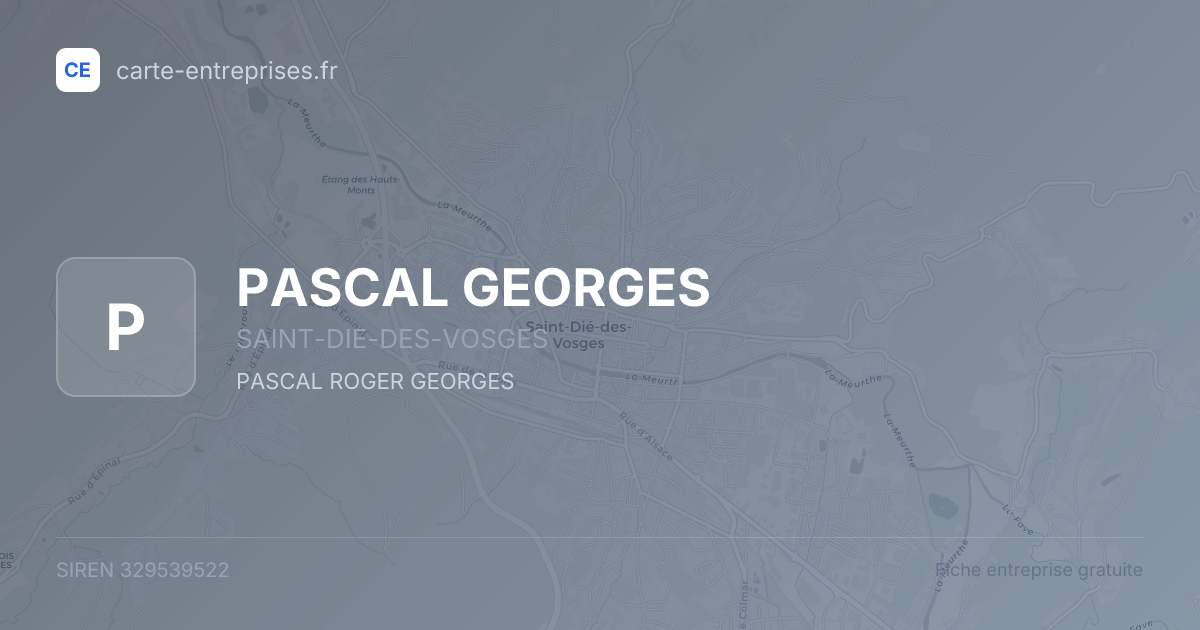 PASCAL GEORGES — 329539522 — fiche entreprise