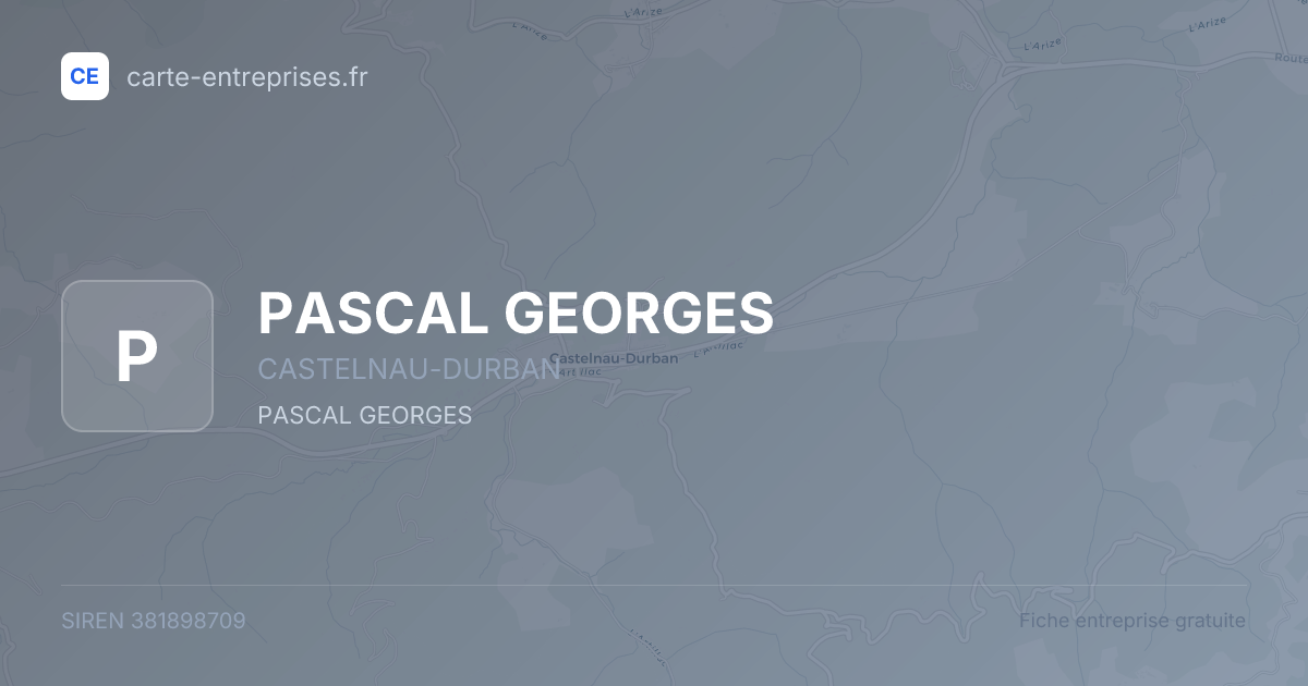 PASCAL GEORGES — 381898709 — fiche entreprise