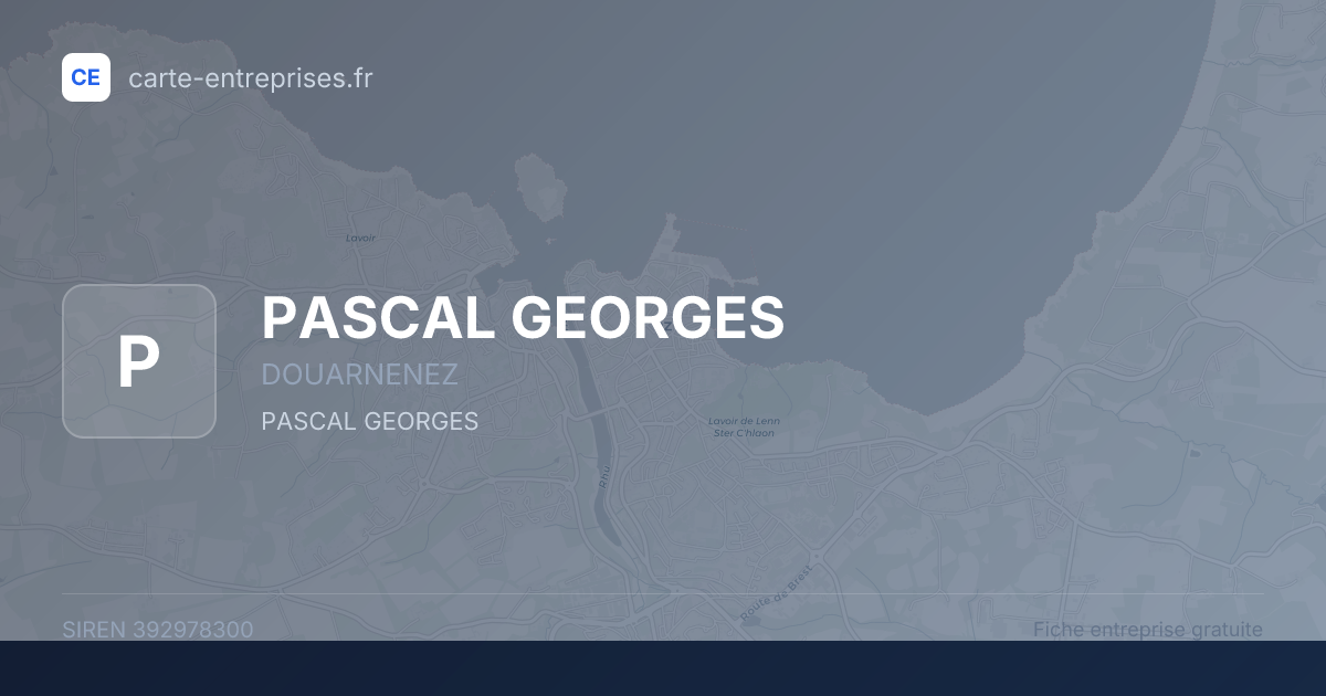 PASCAL GEORGES — 392978300 — fiche entreprise