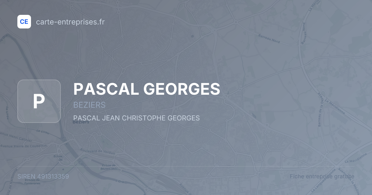 PASCAL GEORGES — 491313359 — fiche entreprise