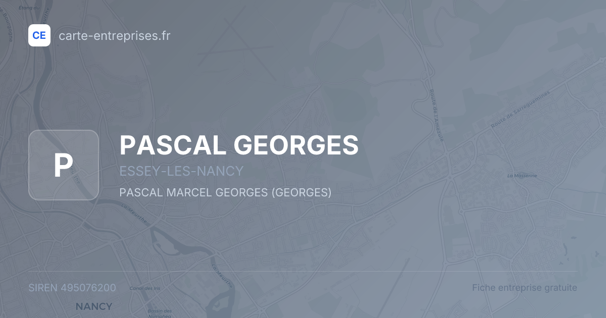 PASCAL GEORGES — 495076200 — fiche entreprise