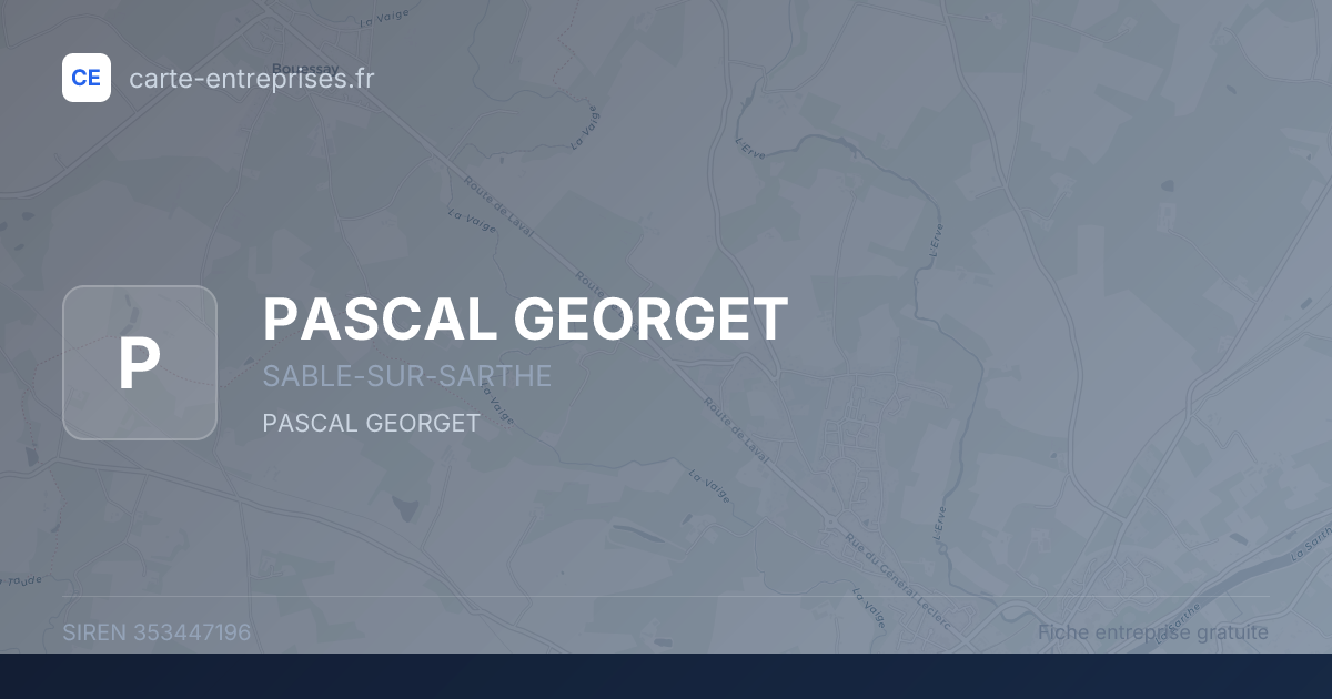 PASCAL GEORGET — 353447196 — fiche entreprise