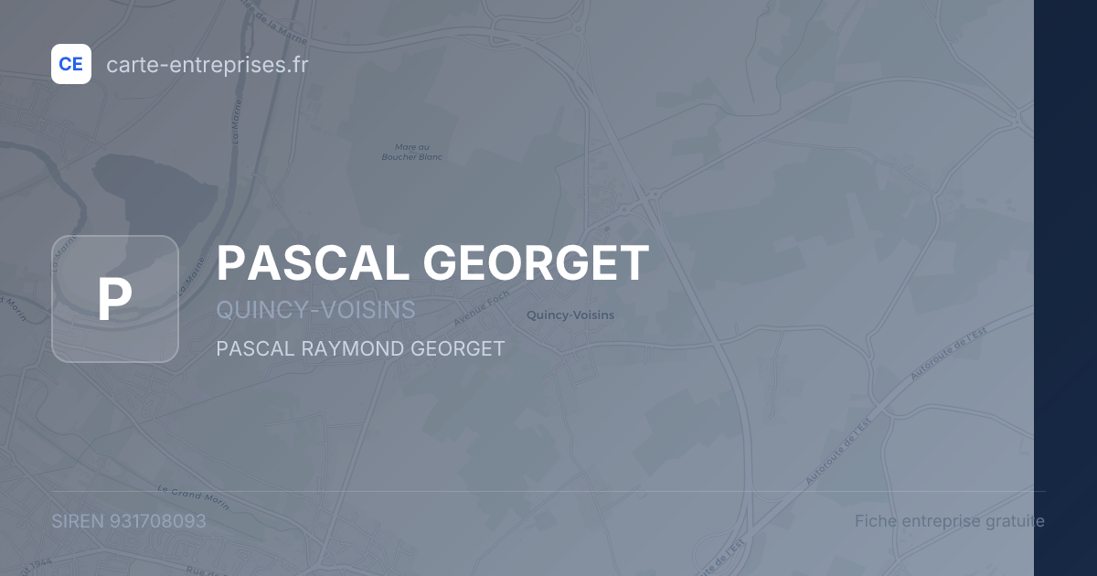 PASCAL GEORGET — 931708093 — fiche entreprise