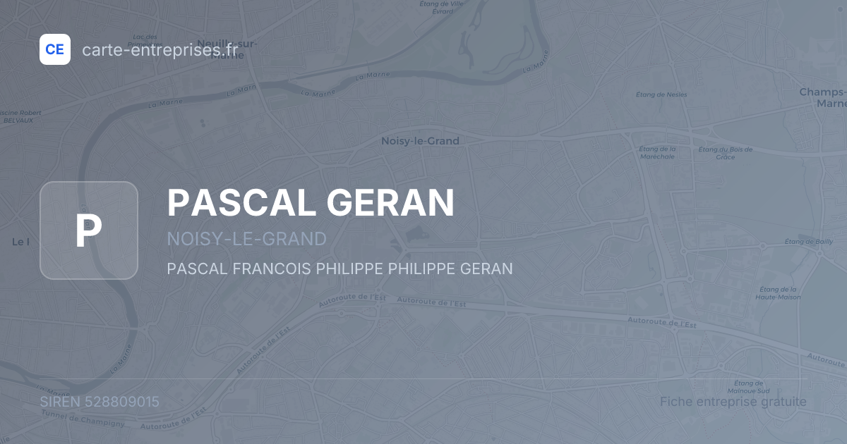 PASCAL GERAN — 528809015 — fiche entreprise