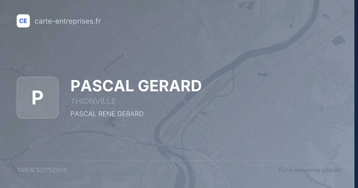 PASCAL GERARD — 331752808 — fiche entreprise