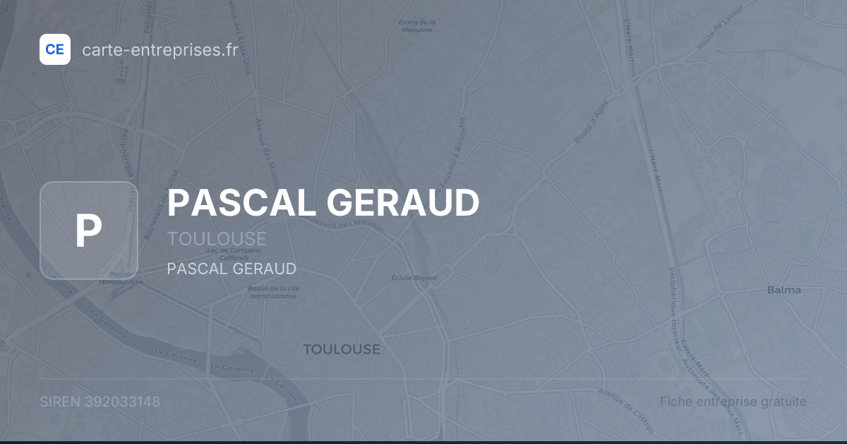 PASCAL GERAUD — 392033148 — fiche entreprise
