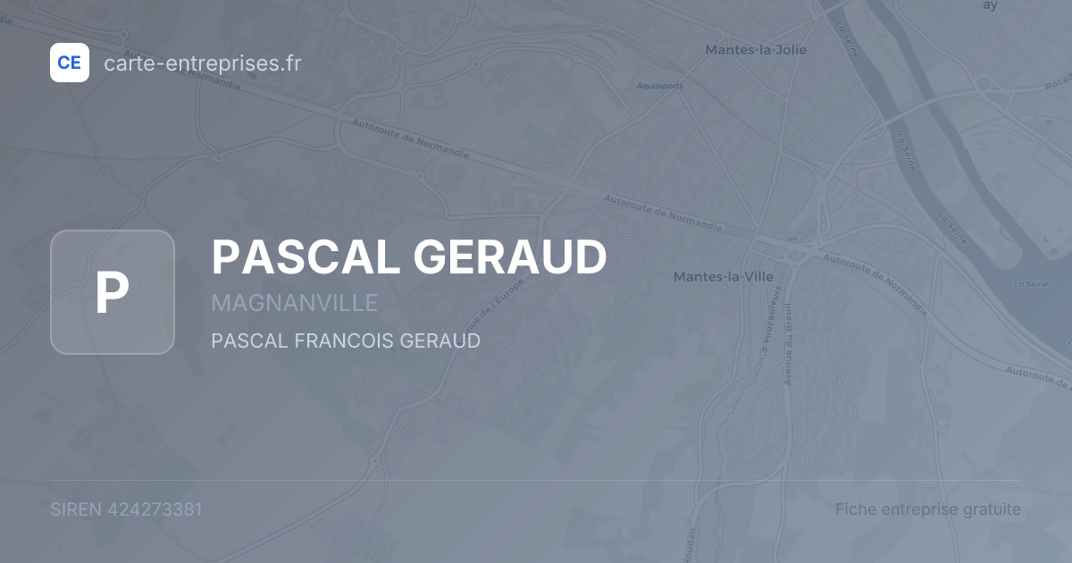 PASCAL GERAUD — 424273381 — fiche entreprise
