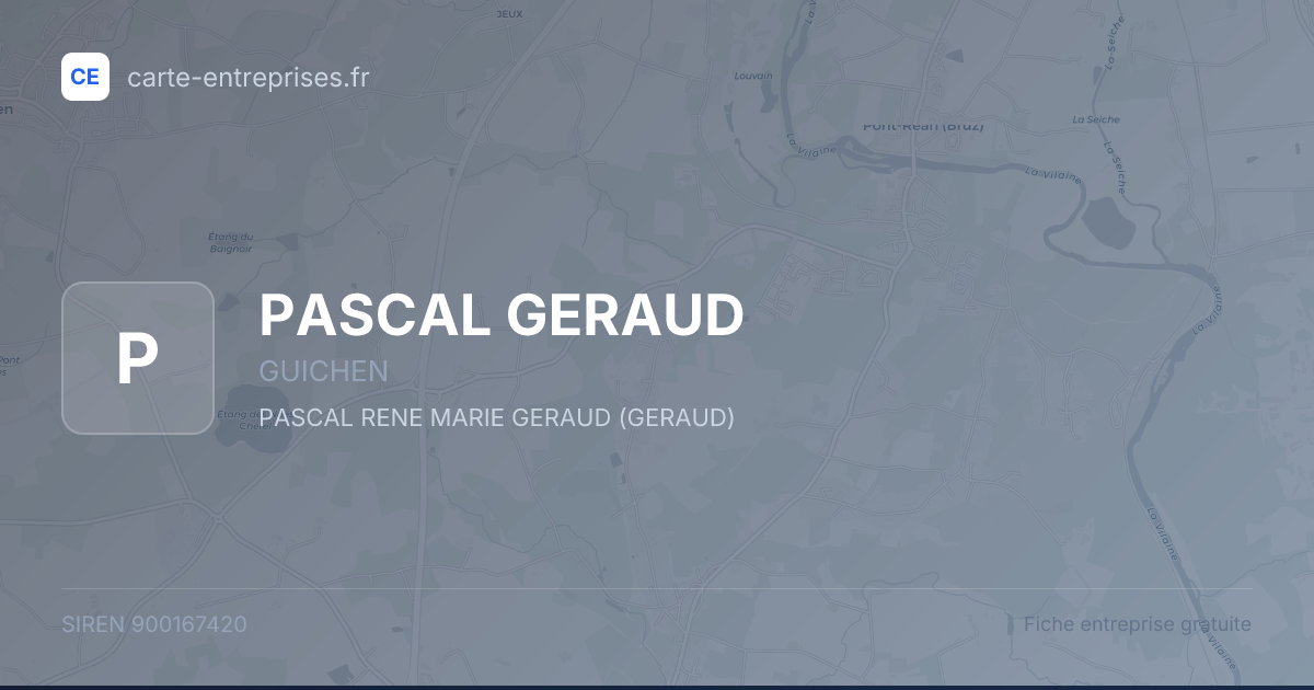 PASCAL GERAUD — 900167420 — fiche entreprise