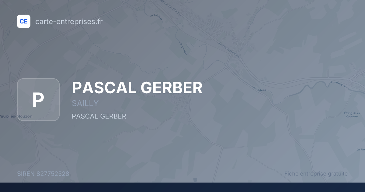PASCAL GERBER — 827752528 — fiche entreprise