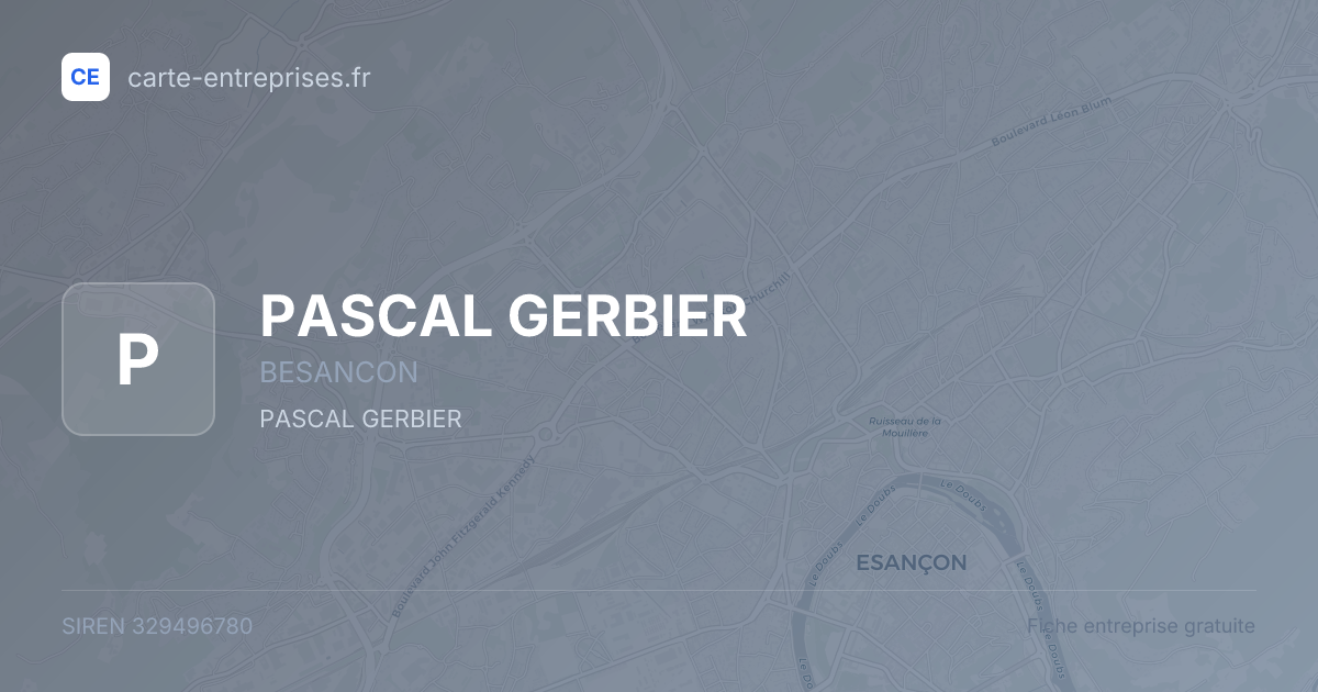 PASCAL GERBIER — 329496780 — fiche entreprise