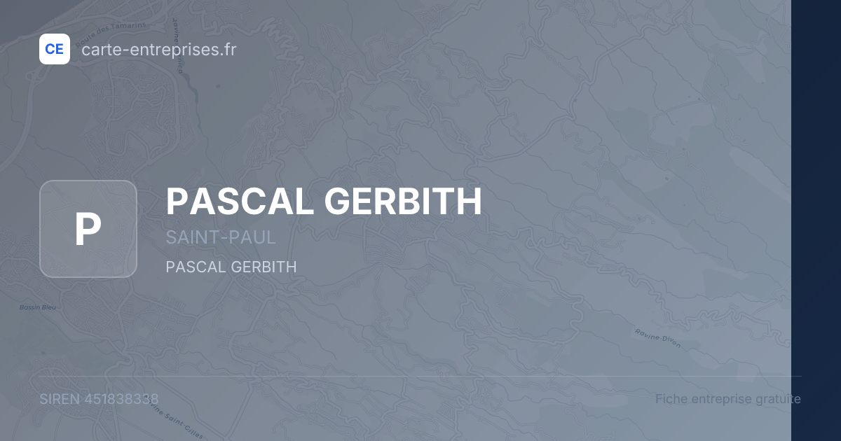 PASCAL GERBITH — 451838338 — fiche entreprise