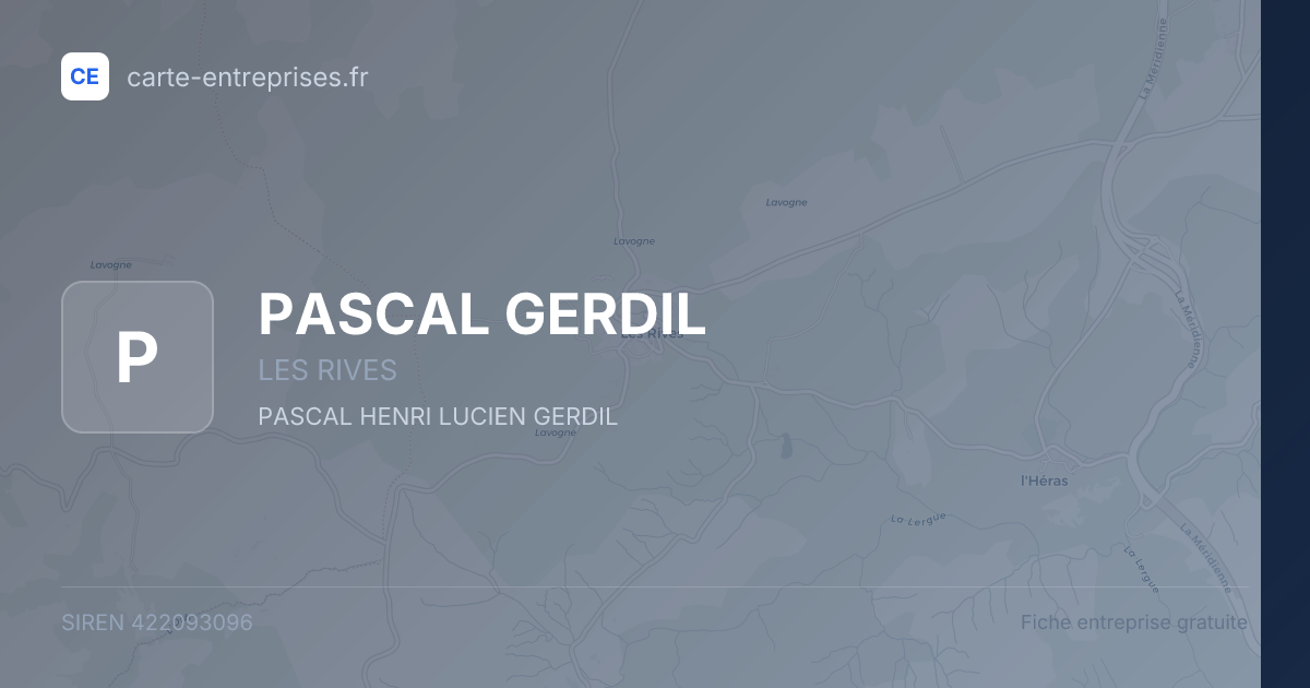 PASCAL GERDIL — 422093096 — fiche entreprise