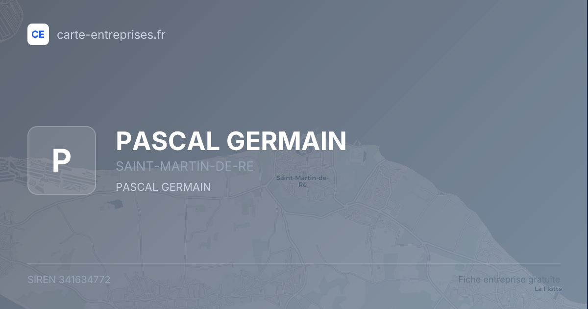 PASCAL GERMAIN — 341634772 — fiche entreprise