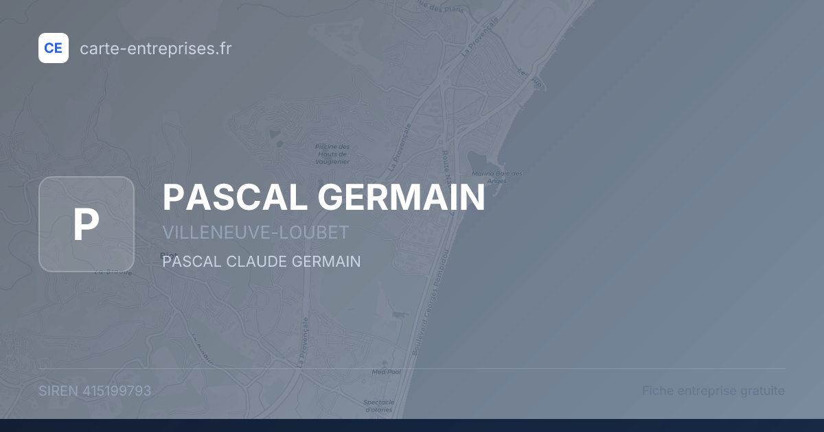 PASCAL GERMAIN — 415199793 — fiche entreprise