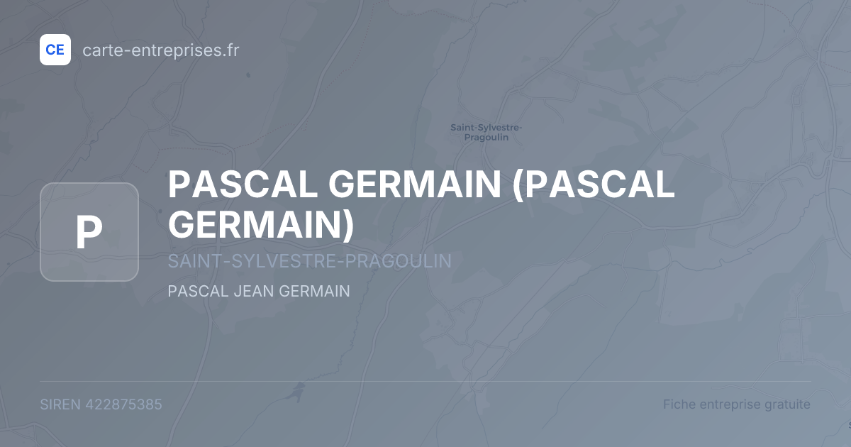 PASCAL GERMAIN — 422875385 — fiche entreprise