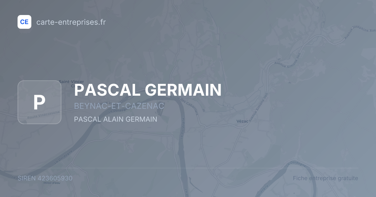 PASCAL GERMAIN — 423605930 — fiche entreprise