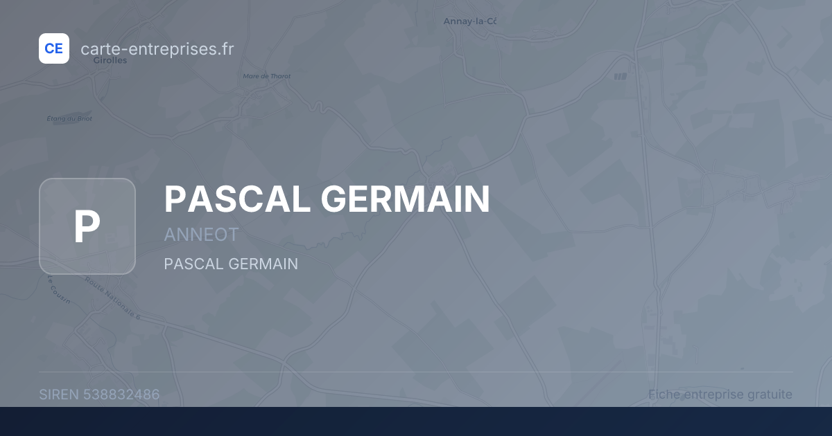 PASCAL GERMAIN — 538832486 — fiche entreprise