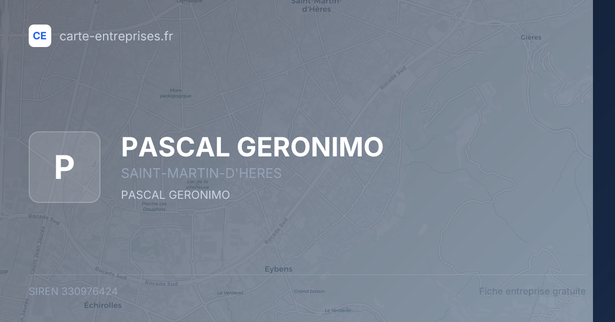 PASCAL GERONIMO — 330976424 — fiche entreprise