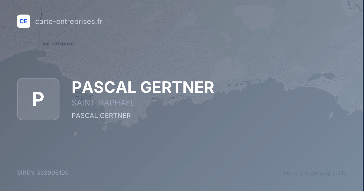 PASCAL GERTNER — 332905199 — fiche entreprise