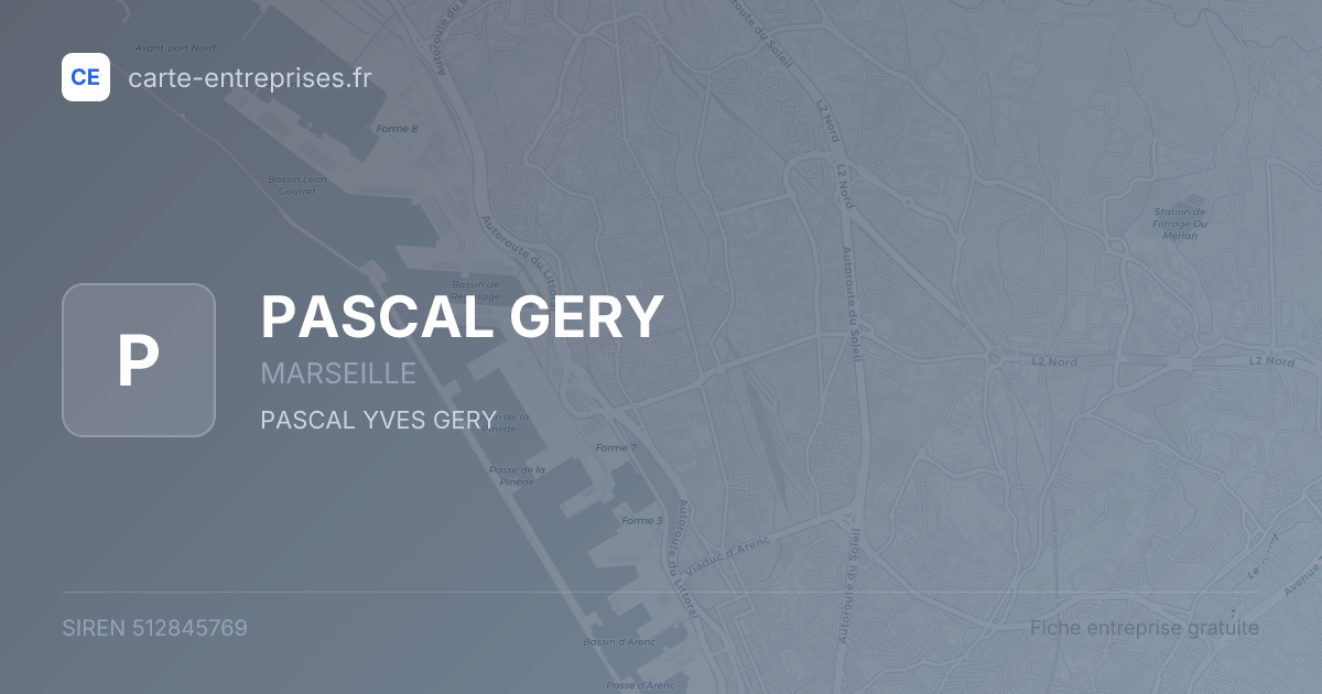 PASCAL GERY — 512845769 — fiche entreprise