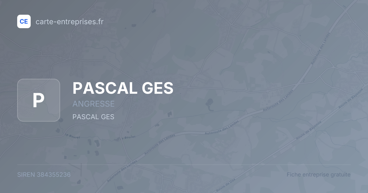 PASCAL GES — 384355236 — fiche entreprise