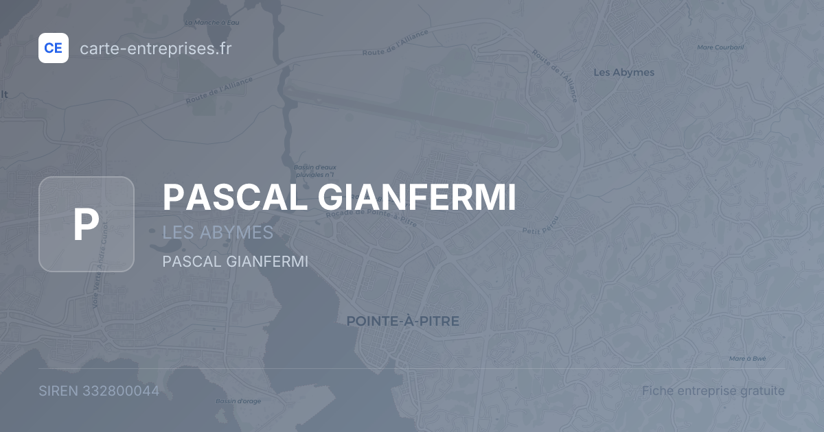 PASCAL GIANFERMI — 332800044 — fiche entreprise