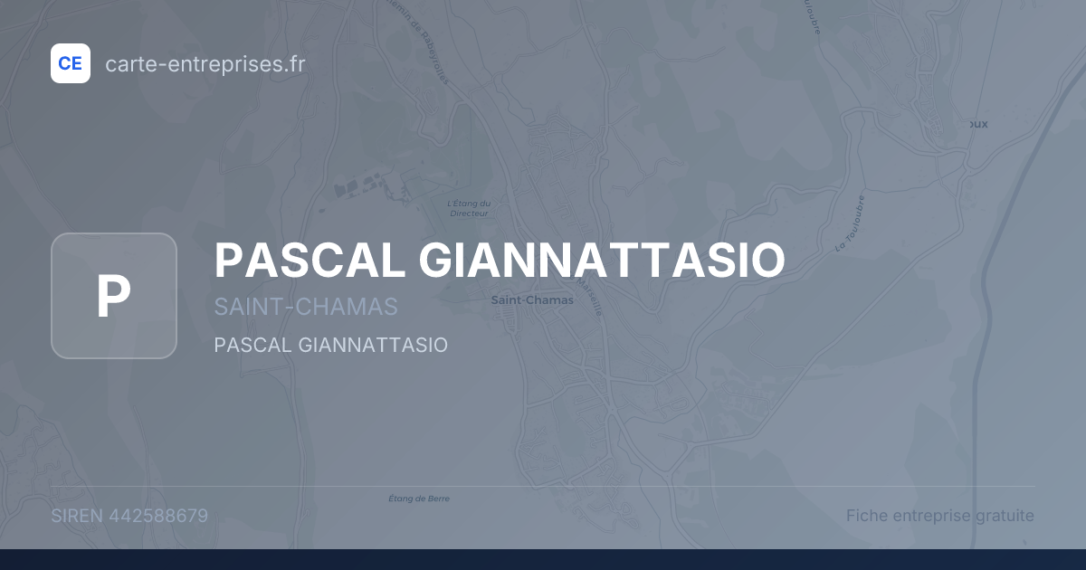 PASCAL GIANNATTASIO — 442588679 — fiche entreprise