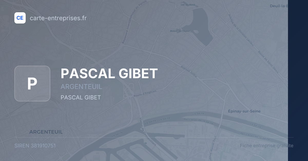 PASCAL GIBET — 381910751 — fiche entreprise